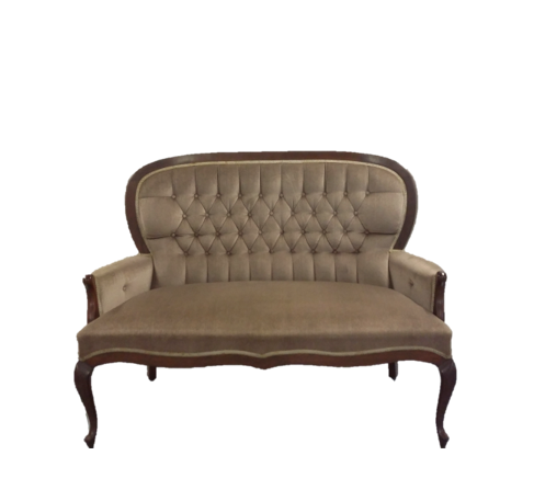 Sitting Pretty Gold Queen Anne Couch