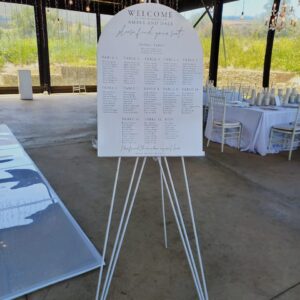 White Modern Steel Easel