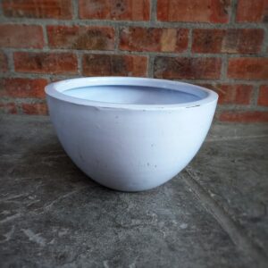 White Half moon container (M)