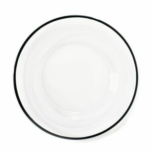 Black Rim Glass Underplate