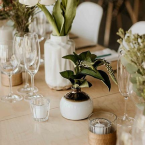 Cream and Copper Vase