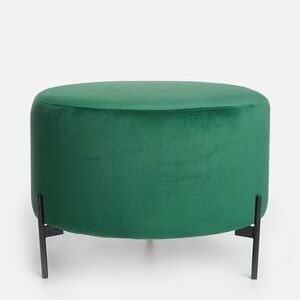 Green Velvet Ottoman