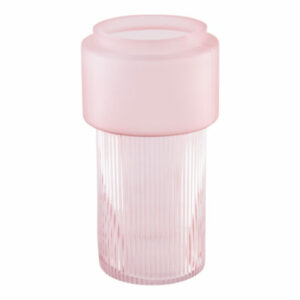 Dusty Pink Ribbed Vase (Style 1)