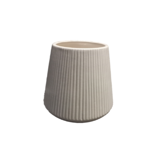 Ripple White Ceramic Vase