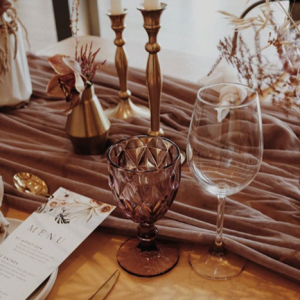 Blush Pink Crystal Glass