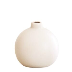 Round White Bud Vase